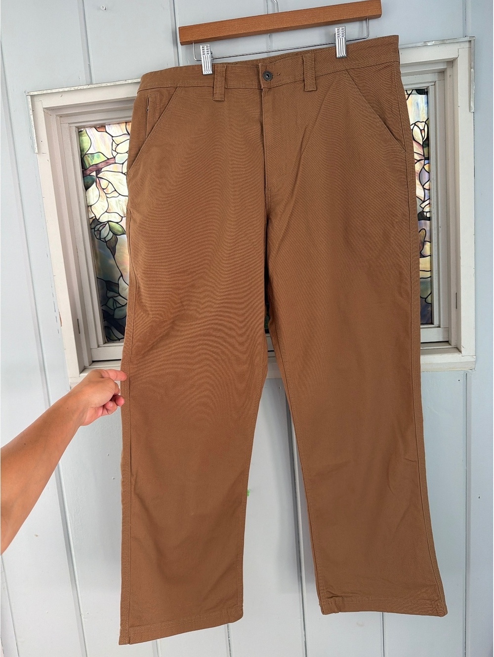 Duluth Trading Co. Flex Fire Hose brown Work Pants 36x30 Brown